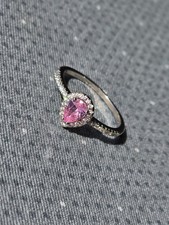 Sterling Silver Pink Oval
