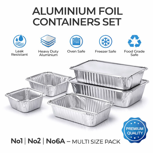 Aluminium food foil containers - aluminium,