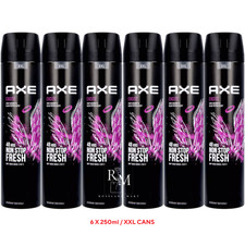 6 x 250ml XXL AXE / LYNX EXCITE Mens 48H Deodorant Body Spray