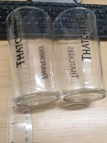 Thatchers pint glasses - glasses, x2