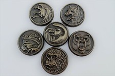 Ninja Ninjetti 6 set Weathered Power Coins made for Legacy Morpher Prop Cosplay
