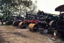 PHOTO  1992 DRAYCOTT IN THE CLAY STAFFORDSHIRE STEAM ROLLER LINE UP KLONDYKE MIL