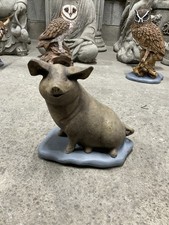 Grinning PIG Garden Stone