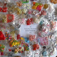 All Every Occasion Embellishments £1 Per Pack 200 Designs Your Choice New