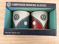 Official VW Campervan Drinking Glasses Genuine Volkswagen