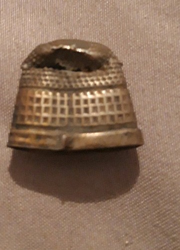 Vintage silver thimble - vintage,