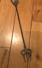 Extending Antique Brass Toasting Fork; Dartmoor Pixie  (Medium Cage 1)