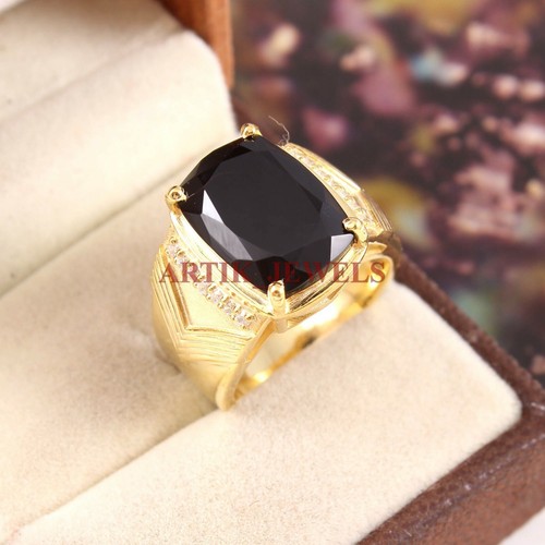 Natural black onyx gemstone - black,