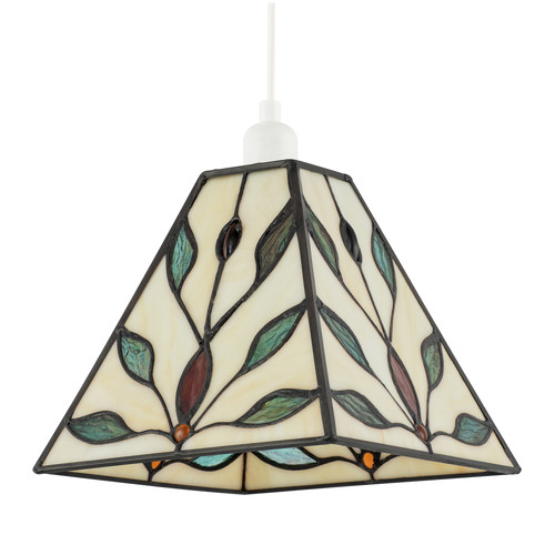 Square tiffany glass pendant - square,