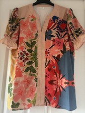 Peach Pink Multicoloured VNeck