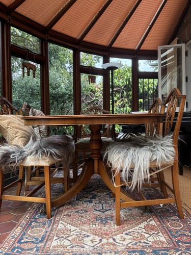 Yew table and - and, with
