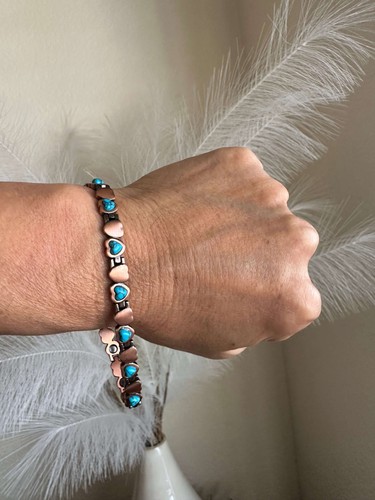 Heart turquoise copper - heart,