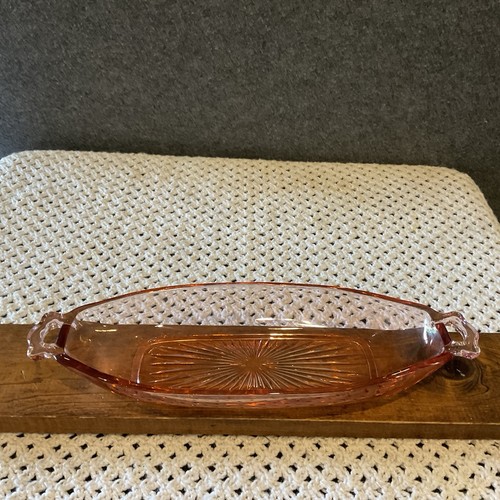 Vintage etched pink depression - etched,