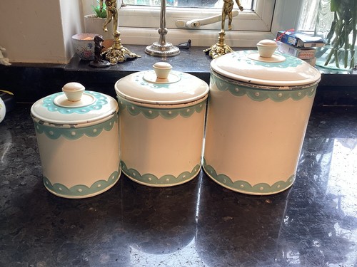 Vintage tin storage - vintage, canisters