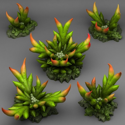 Creepy bromeliad flowers - creepy,