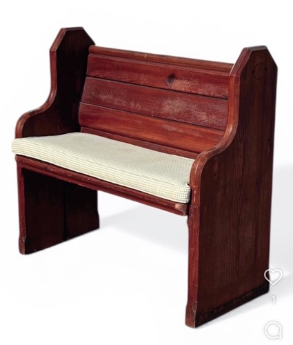 Small victorian pine pew - small,