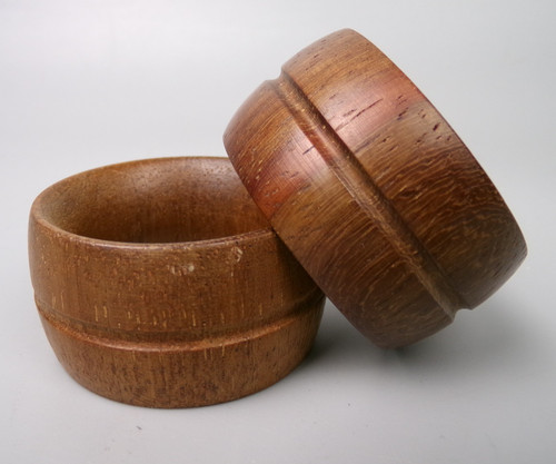 Turned wood napkin - wood, rings.