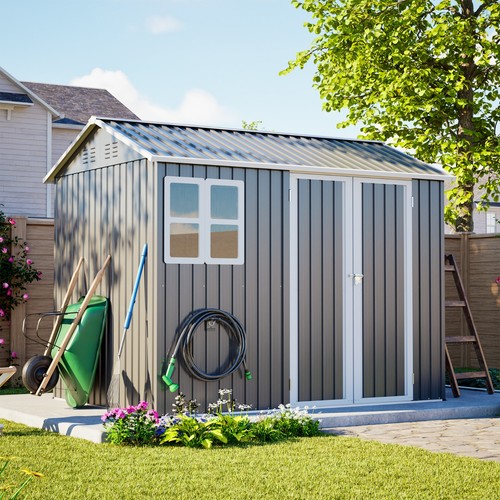 8x6 metal garden shed - metal,