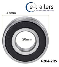 6204 2RS TRAILER HUB BEARING -OFTEN USED ON TRELGO ERDE DAXARA EUROPEAN TRAILERS