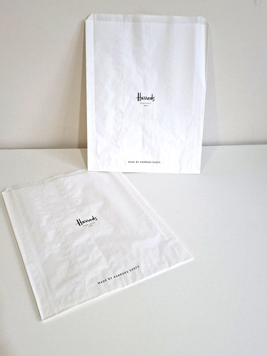 Harrods white gift bag - harrods,