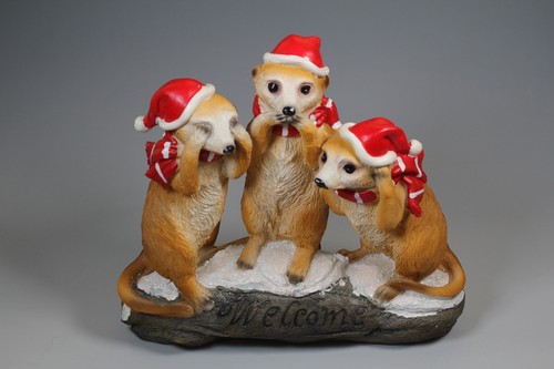 Christmas meerkats ornament - christmas,