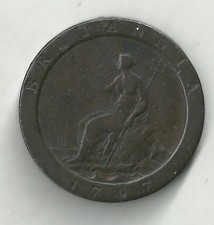 United Kingdom large Penny Copper coin 1797 Cartwheel George III KM#616