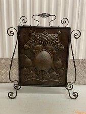 Beautiful Antique Arts and Crafts Decorative Firescreen (Copper?) See pics