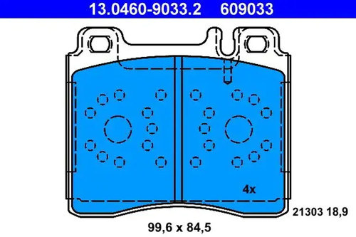 Brake pads 0460 9033 ate - pads, 13.0460-9033.2
