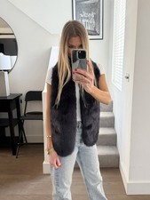 Jaeger Navy Faux Fur Scarf