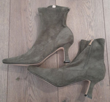 sergio todzi boots green faux suede size 7