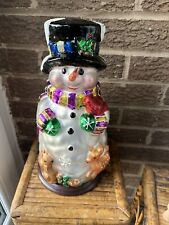 Thomas Pacconi 2004 Classics Blown Glass 14” Snowman, Christmas Decor..EXCELLENT