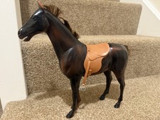 Sindy 1970s Vintage Horse Pedigree Dark Brown, Saddle