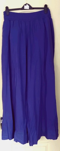 Wide leg purple culottes - wide-leg,