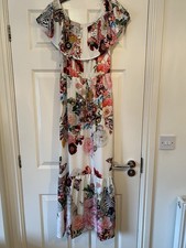 Lipsy Dress 10  Maxi Cream