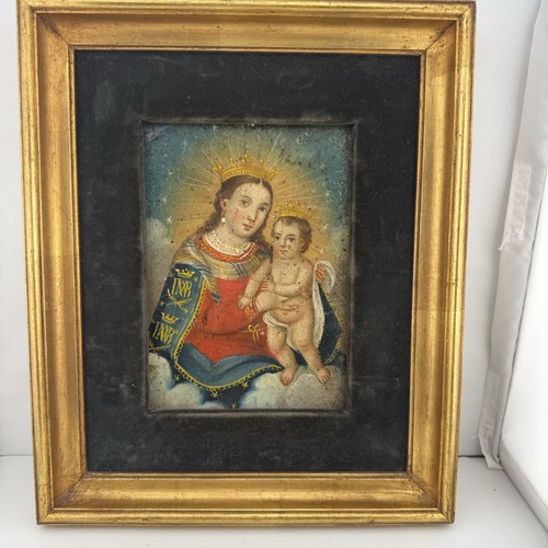 Vintage mexican retablo tin - mexican,