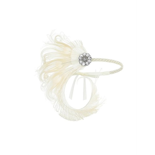 1920s headband feather - 1920s, peacock