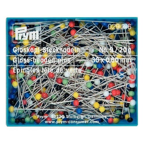 Prym glass headed pins all - glass,