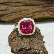 Faceted Pink Tourmaline Ring