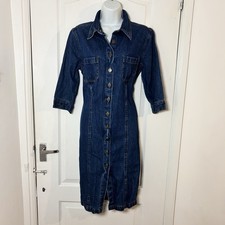 Denim Midi Shirt Dress