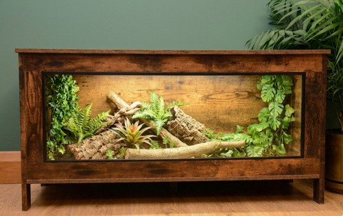 Dark wood vivarium - wood, vivarium/tortoise