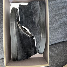 RRP£280 DIEMME Suede Leather Sneakers uk8 Black Made in Italy 42