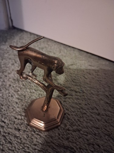 Vintage brass monkey tree - on,