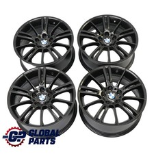 BMW E90 E91 E92 E93 Complete Set 4x Black Wheel Rim 18" M Spider Spoke 193