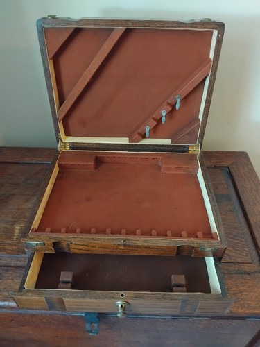 Antique cutlery box canteen - box,