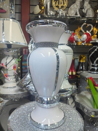 White silver floor - floor, vase