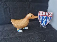 Dcuk Wooden Duck Duckling With Rainbow Wellies Pride