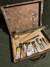 Antique Artists Wooden Case
