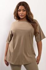 Yours Curve Women's Plus Size Relaxed Longline T-Shirt