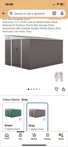 Outsunny 3x9 2ft steel - outsunny, 11.3x9.2ft