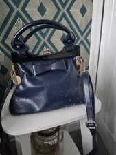 Navy Blue Bow Handbag
